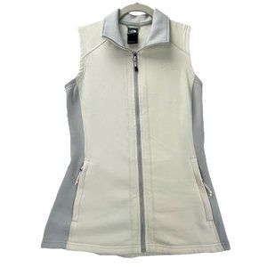 The North Face Women's Full Zip White FlashDry Vest Size XS Zipper Pockets